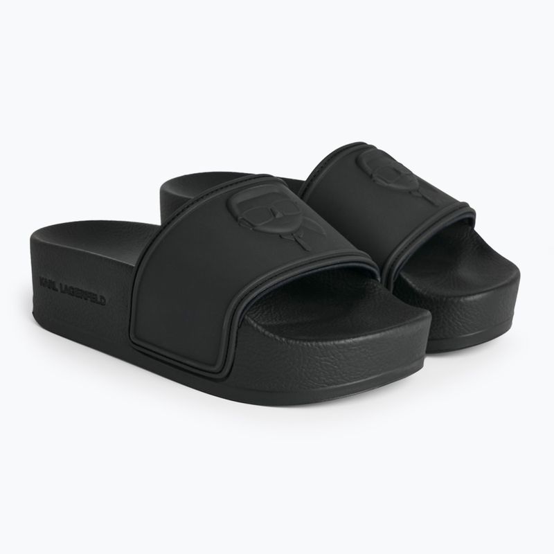 Papuci pentru femei KARL LAGERFELD Kondo Maxi Nft Relief black rubber 2
