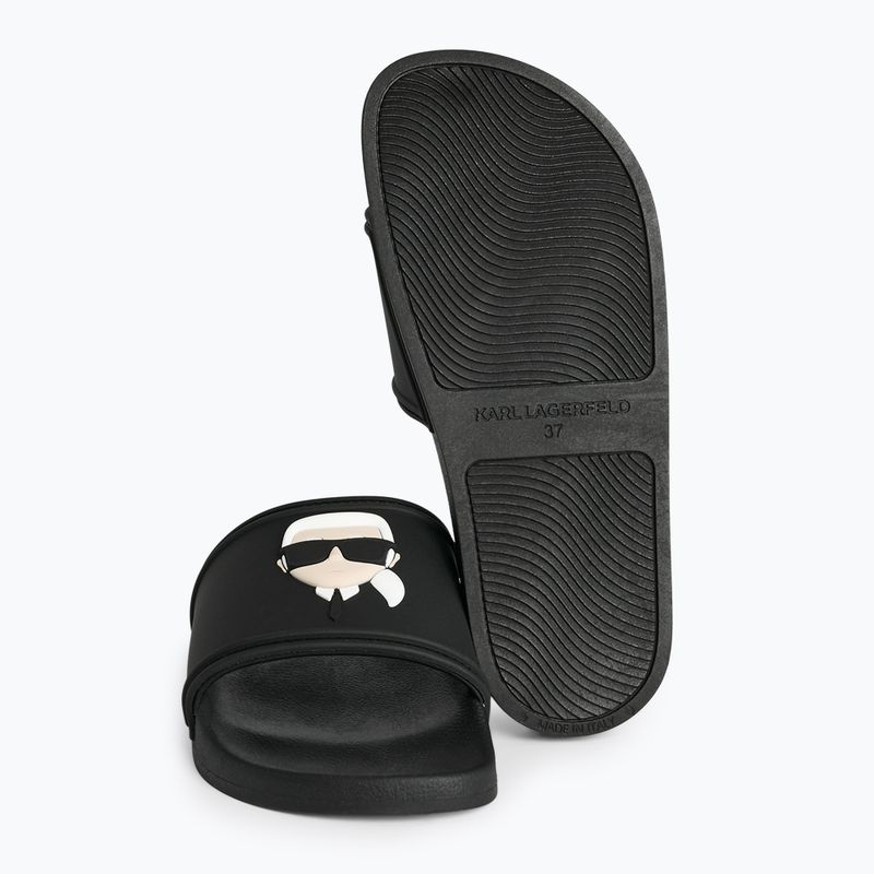 Papuci pentru femei KARL LAGERFELD Kondo 2.0 NFT black rubber 5