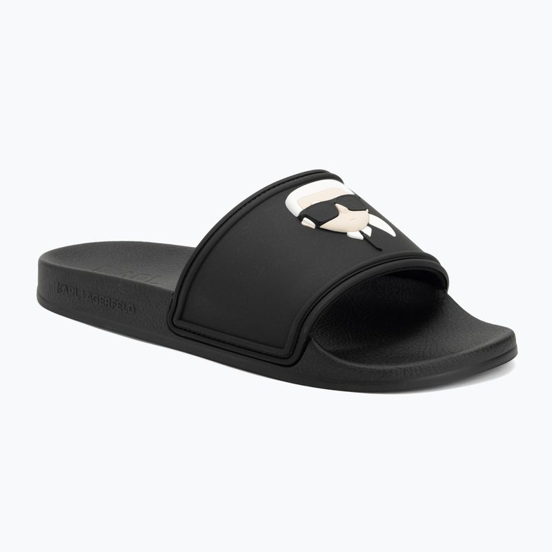 Papuci pentru femei KARL LAGERFELD Kondo 2.0 NFT black rubber