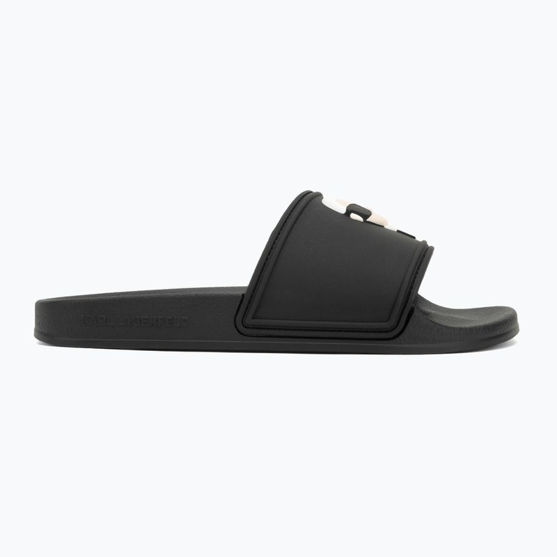 Papuci pentru femei KARL LAGERFELD Kondo 2.0 NFT black rubber 2