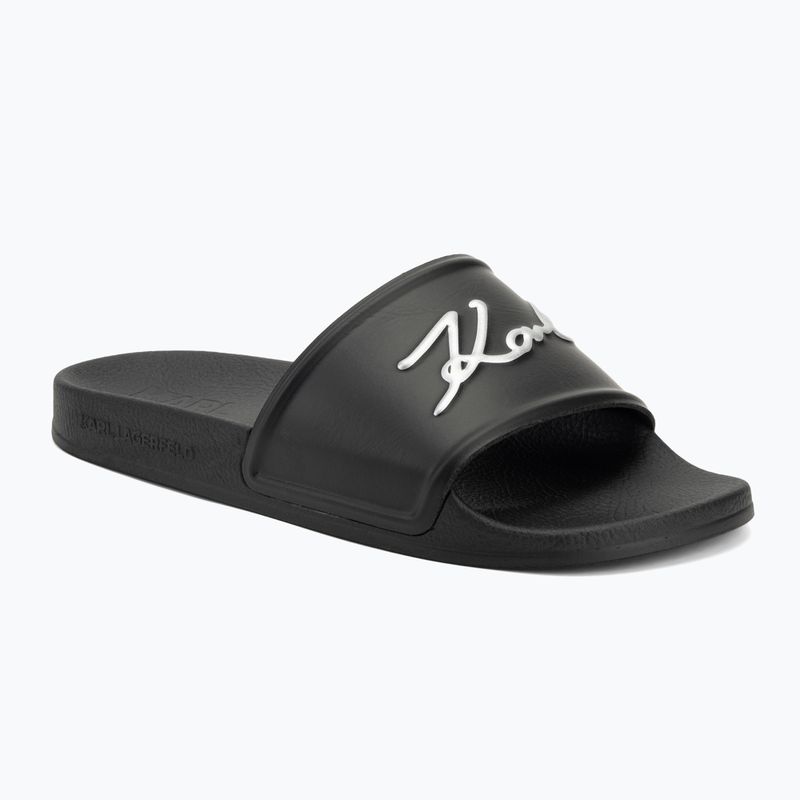 Papuci pentru femei KARL LAGERFELD Kondo 2.0 Signia black rubber