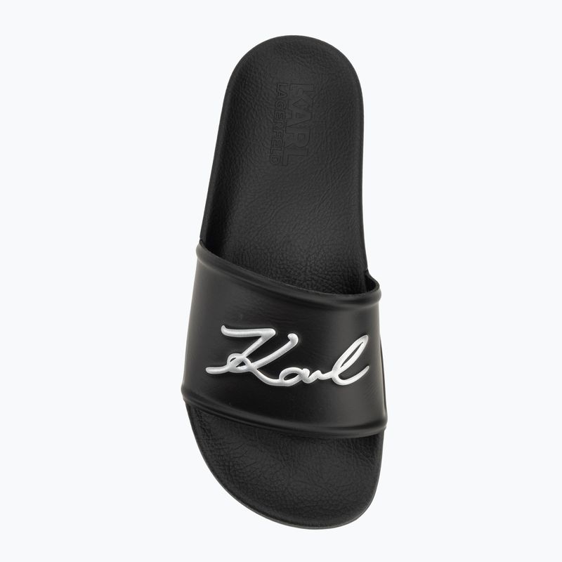 Papuci pentru femei KARL LAGERFELD Kondo 2.0 Signia black rubber 5
