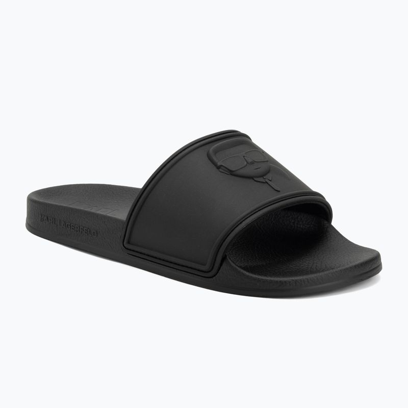 Papuci pentru femei KARL LAGERFELD Kondo 2.0 NFT Relief black rubber