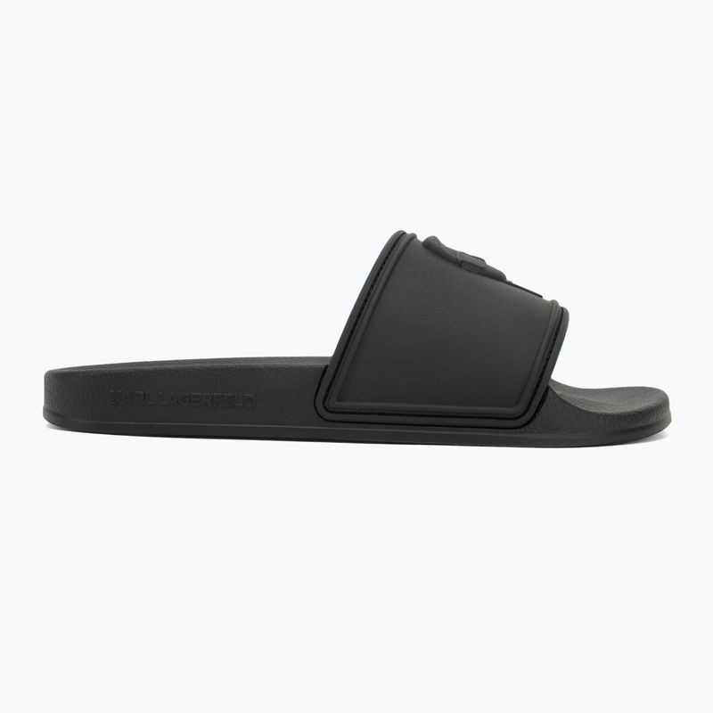 Papuci pentru femei KARL LAGERFELD Kondo 2.0 NFT Relief black rubber 2