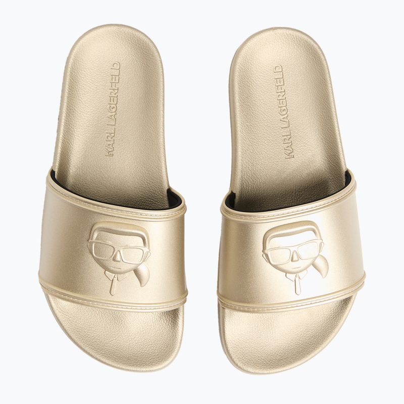 Papuci pentru femei KARL LAGERFELD Kondo 2.0 NFT Relief gold rubber 11