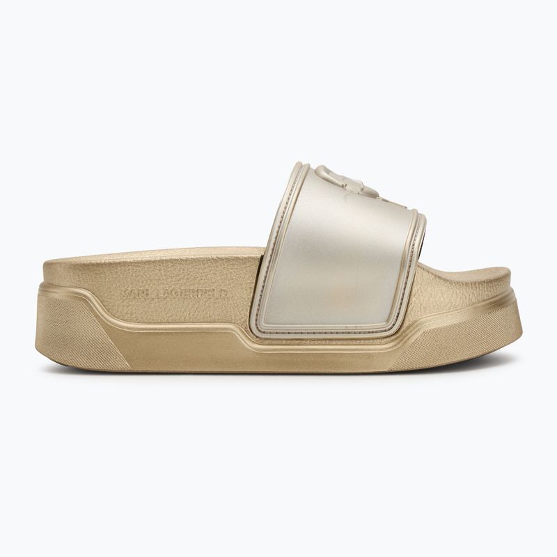 Papuci pentru femei KARL LAGERFELD Kondominium Nft Relief gold rubber 2