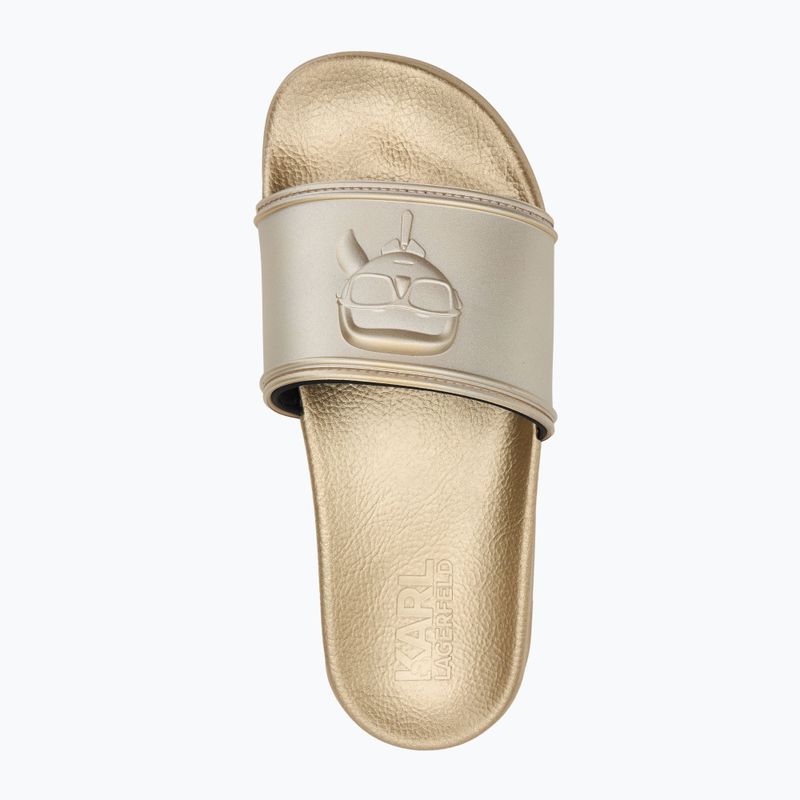 Papuci pentru femei KARL LAGERFELD Kondominium Nft Relief gold rubber 5