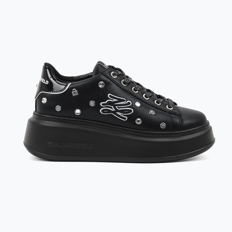 Încălțăminte pentru femei KARL LAGERFELD Anakapri Autograph Studs black leather w/silver