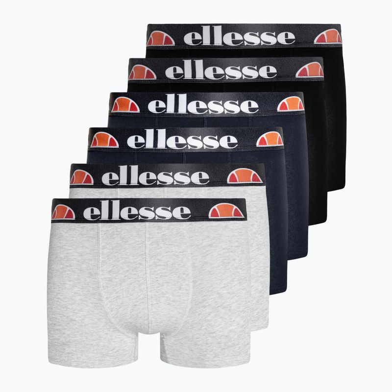 Ellesse Millaro boxeri 6 perechi negru/gri/marin