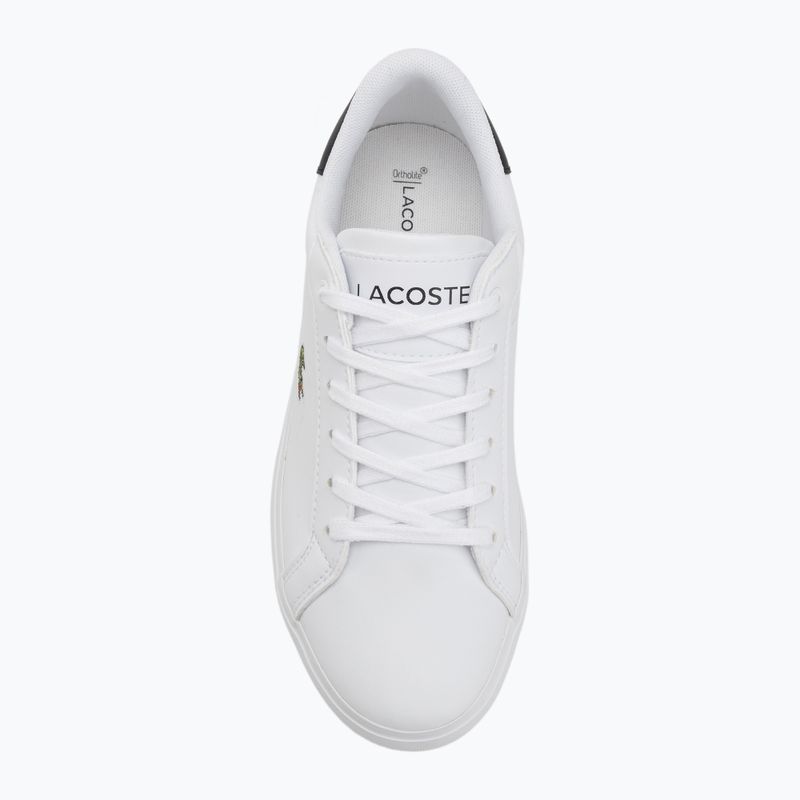 Încălțăminte pentru copii Lacoste Powercourt white/black 5