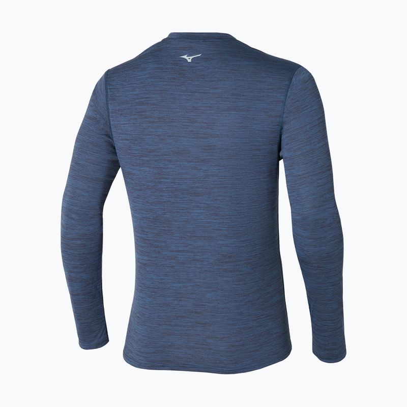 Longsleeve de alergare pentru bărbați Mizuno Impulse Core Half Zip estate blue 2