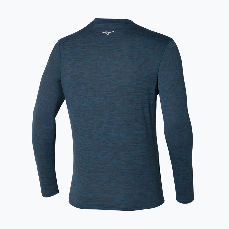 Longsleeve de alergare pentru bărbați Mizuno Impulse Core Half Zip blue wing teal 2