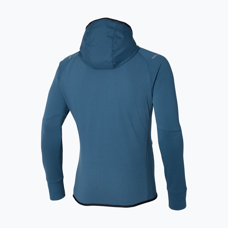 Geacă de alergare pentru bărbați Mizuno Warmalite Hybrid Full Zip blue wing teal 2