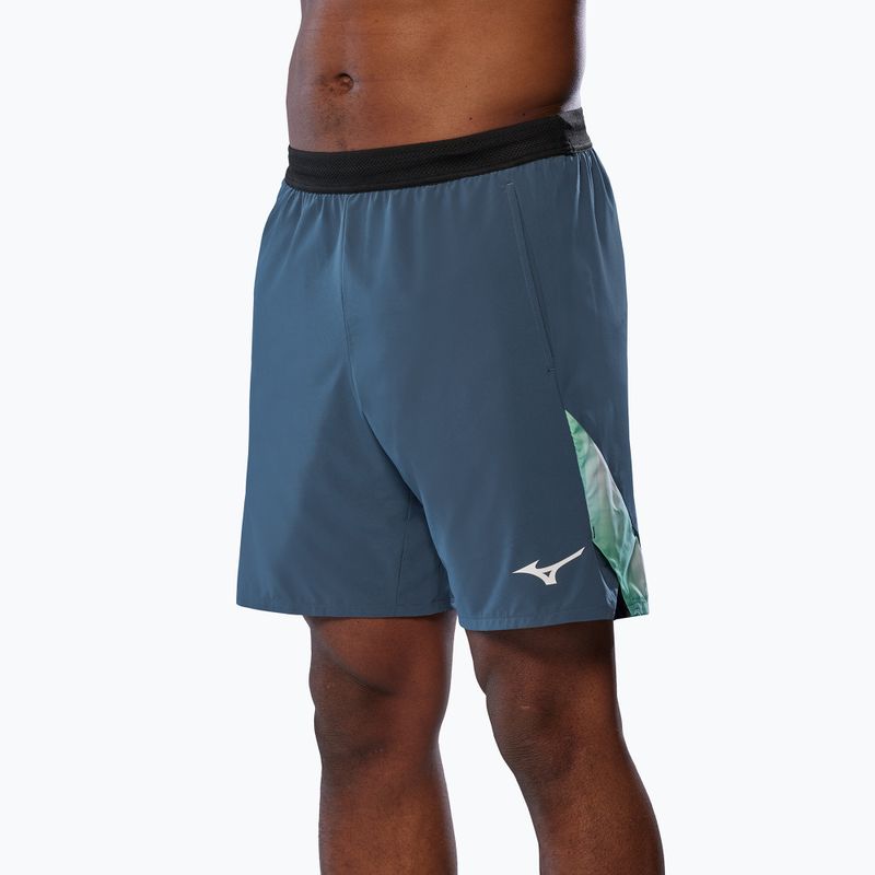 Pantaloni scurți pentru bărbați Mizuno Frontier 8 in Amplify vintage indigo