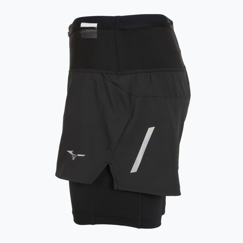 Pantaloni scurți de alergare pentru bărbați Mizuno Trail ER 2IN1 black 3