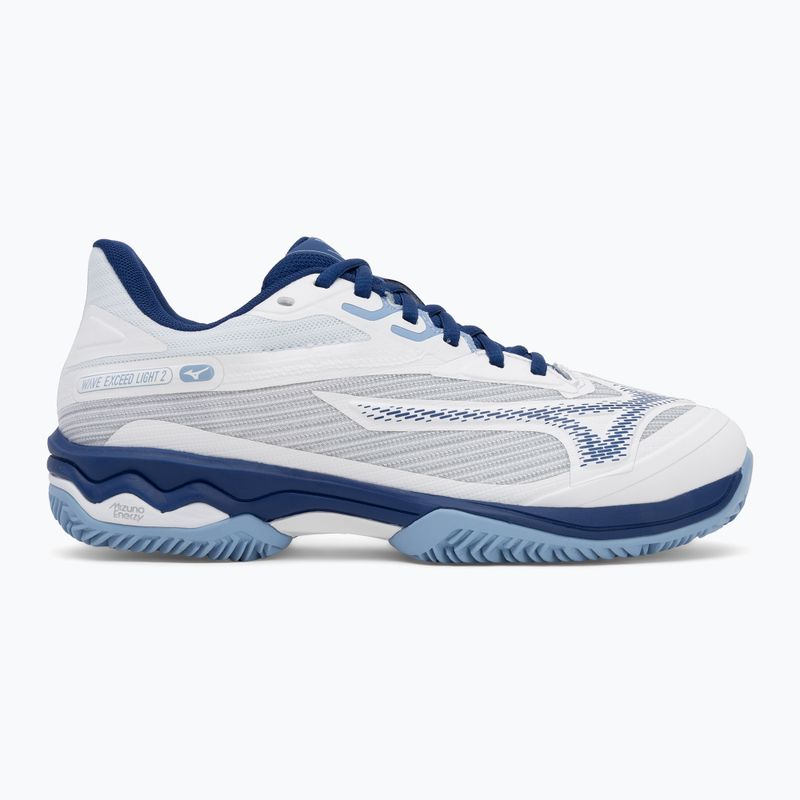 Încălțăminte de tenis pentru femei Mizuno Wave Exceed Light 2 CC white/ bellwether blue/ bel air blue 2