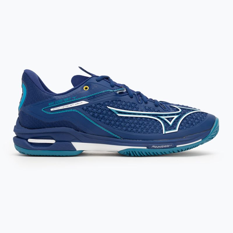 Încălțăminte de tenis pentru bărbați Mizuno Wave Exceed Tour 6 CC bellwether blue/ white/ fjord blue 2