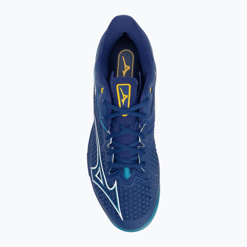 Încălțăminte de tenis pentru bărbați Mizuno Wave Exceed Tour 6 CC bellwether blue/ white/ fjord blue 5