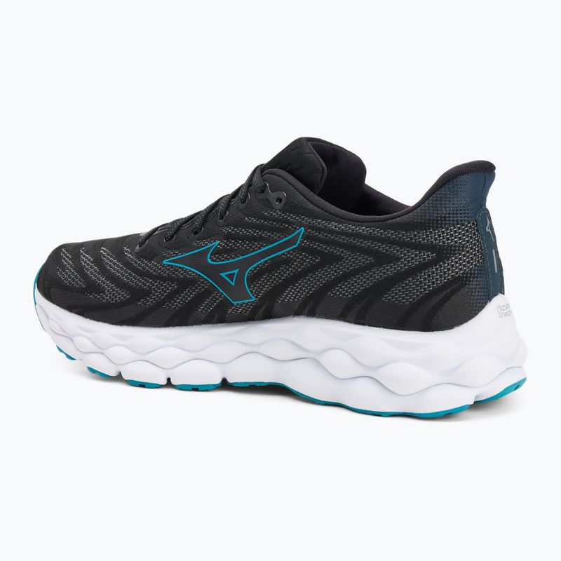 Încălțăminte de alergare pentru bărbați Mizuno Wave Sky 8 black/black/ enamel blue 3