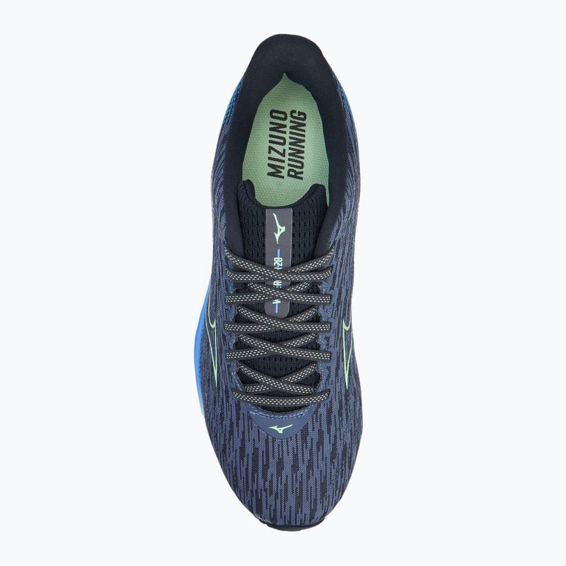 Încălțăminte de alergare pentru bărbați Mizuno Wave Rider 28 vintage indigo/neo mint/frontier blue 5