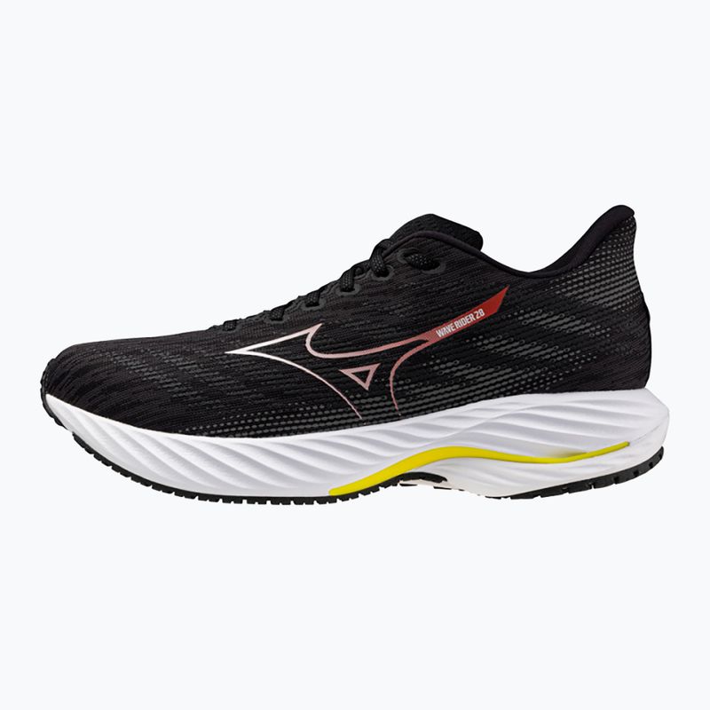 Încălțăminte de alergare pentru bărbați Mizuno Wave Rider 28 black/white/ evening primrose