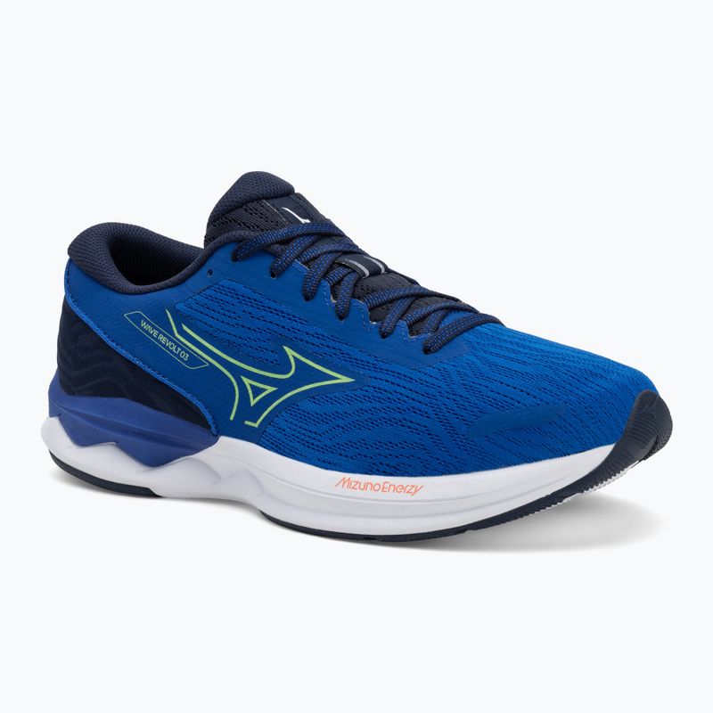 Încălțăminte de alergare pentru bărbați Mizuno Wave Revolt 3 Reflex blue c/green gecko/peacoat
