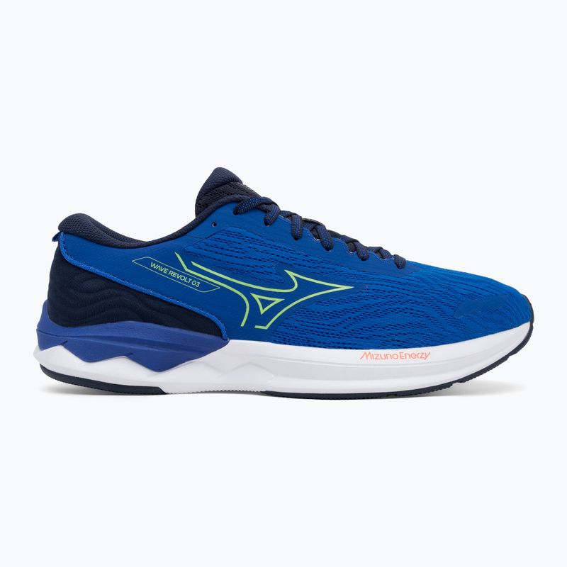 Încălțăminte de alergare pentru bărbați Mizuno Wave Revolt 3 Reflex blue c/green gecko/peacoat 2