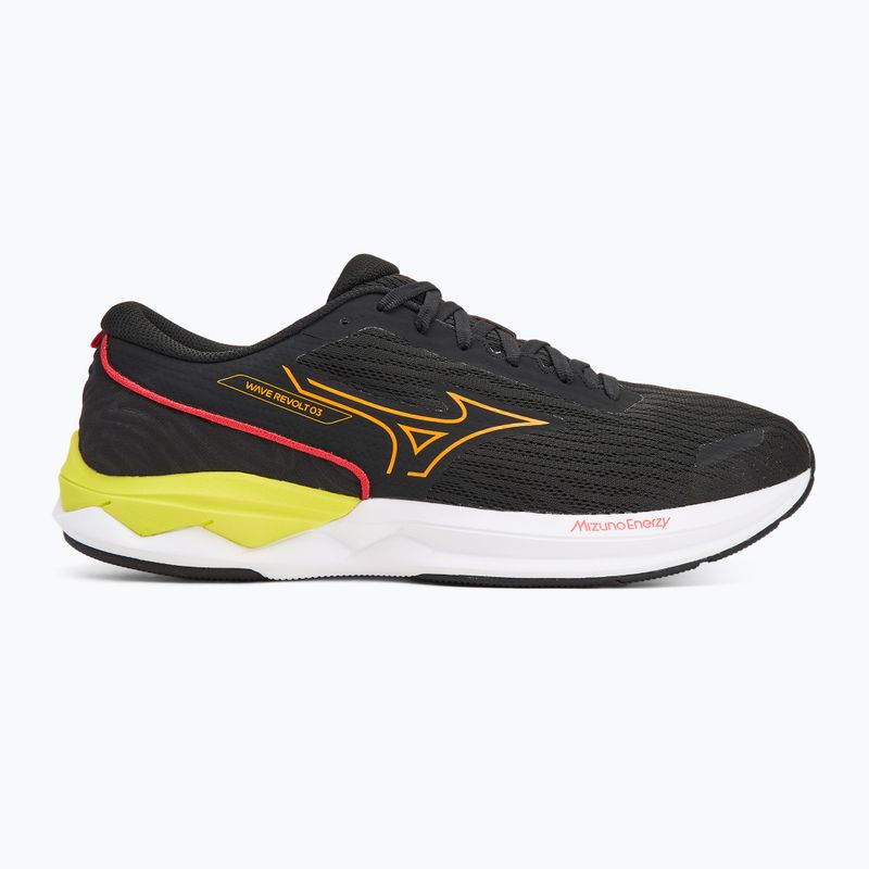 Încălțăminte de alergare pentru bărbați Mizuno Wave Revolt 3 black/bright marigold/evening primrose 2