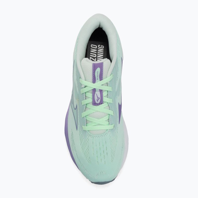 Încălțăminte de alergare pentru femei Mizuno Wave Serene neo mint/paisley purple/citadel 5