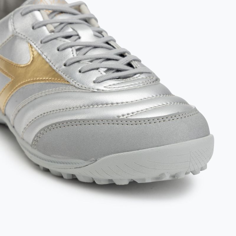 Încălțăminte de fotbal pentru bărbați Mizuno Morelia Sala Pro TF galaxy silver/gold/gold 7
