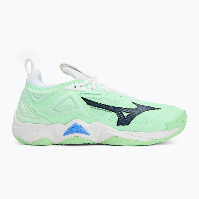 Încălțăminte de volei Mizuno Wave Momentum 3 neo mint/black/frontier blue 2