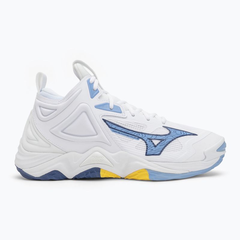 Pantofi de volei Mizuno Wave Momentum 3 Mid alb/albastru bellwether/albastru belair 2