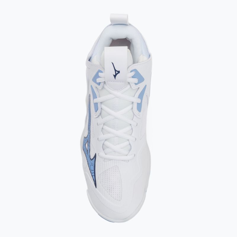 Pantofi de volei Mizuno Wave Momentum 3 Mid alb/albastru bellwether/albastru belair 5