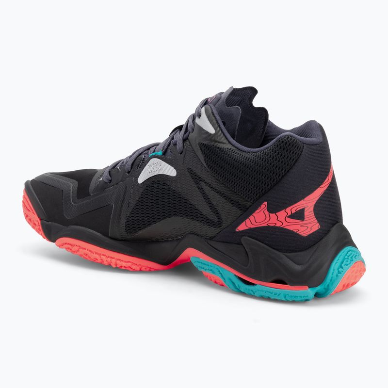 Încălțăminte de volei Mizuno Wave Lightning Z8 Mid black/neon flame/peacock blue 3