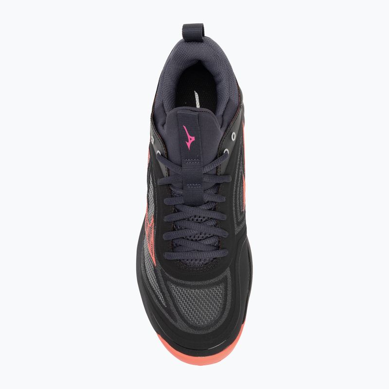Încălțăminte de volei Mizuno Wave Luminous 3 black/neon flame/peacock blue 5