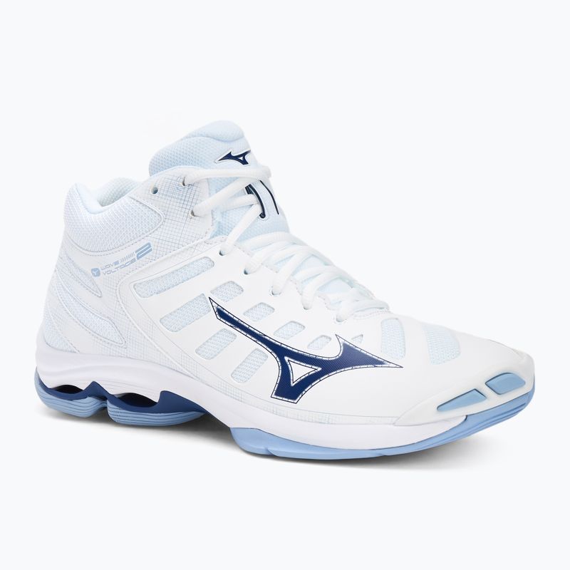 Încălțăminte de volei Mizuno Wave Voltage 2 Mid white/bellwether blue/bel air blue