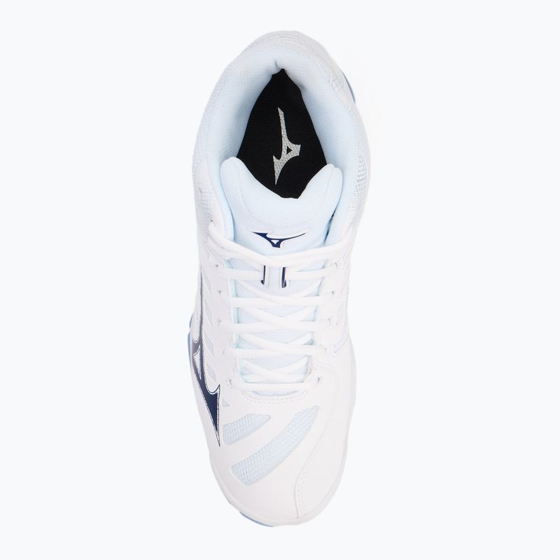 Încălțăminte de volei Mizuno Wave Voltage 2 Mid white/bellwether blue/bel air blue 5