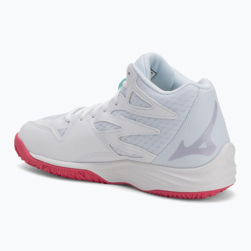 Încălțăminte de volei pentru femei Mizuno Thunder Blade Z Mid white/violet indigo/camelliaros 3