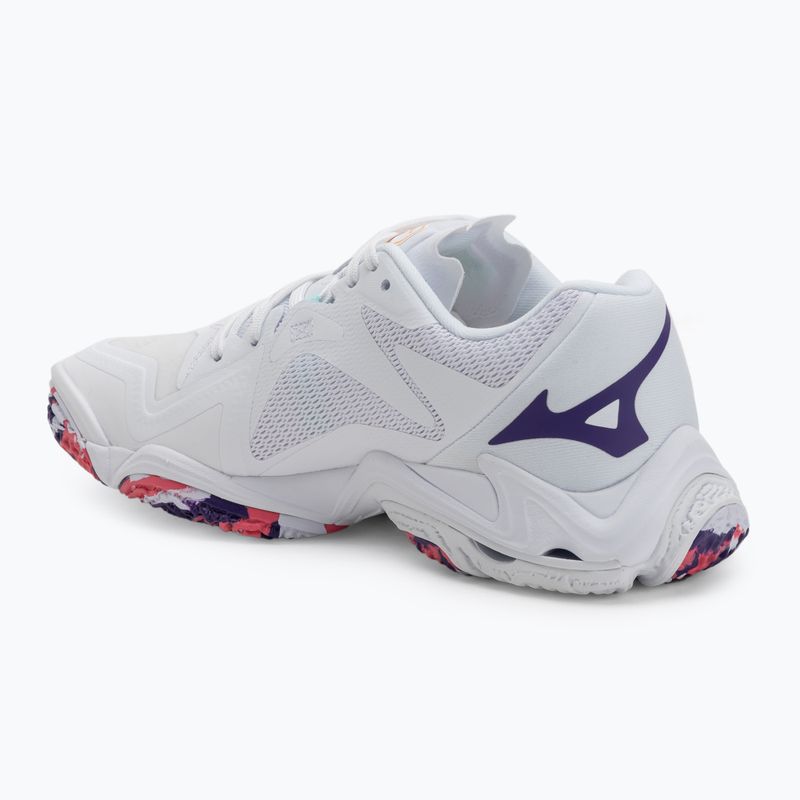 Pantofi de volei damă Mizuno Wave Lightning Z8 alb/violet indigo/camelliaros 3