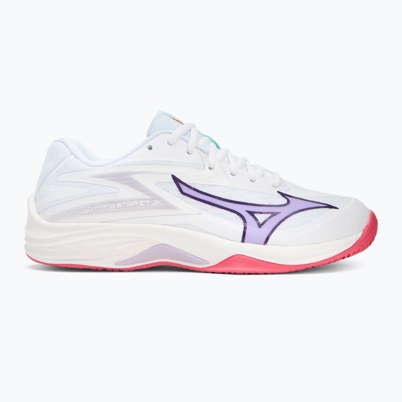 Încălțăminte de volei pentru copii  Mizuno Lightning Star Z7 white/violet indigo/camellia rose 2