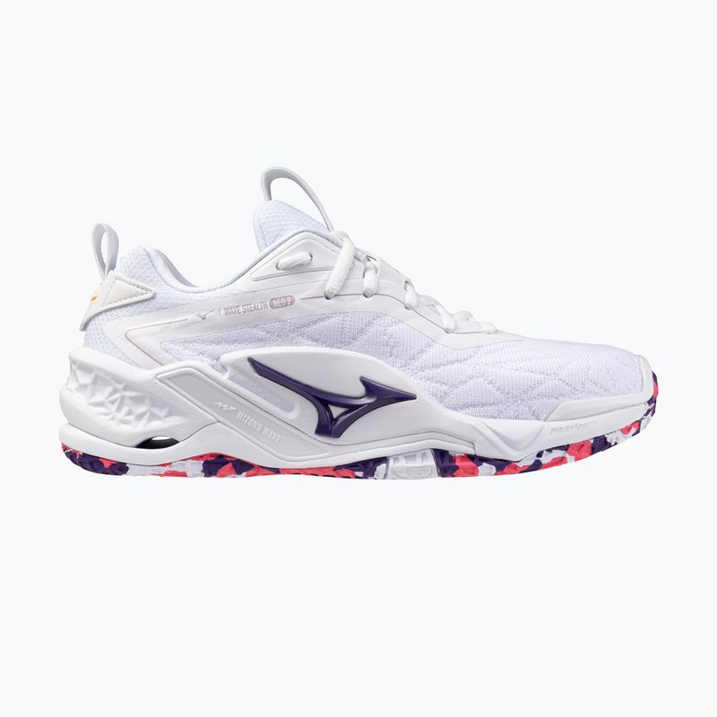 Încălțăminte de handbal Mizuno Wav Stealth Neo 2 white/violet indigo/camellia rose