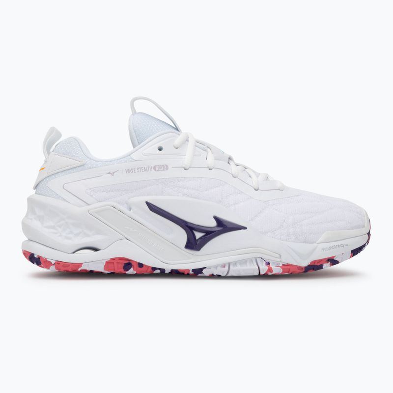 Încălțăminte de handbal Mizuno Wav Stealth Neo 2 white/violet indigo/camellia rose 2