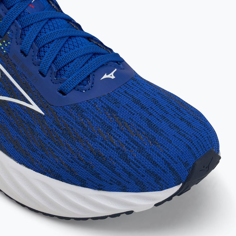 Încălțăminte de alergare pentru bărbați Mizuno Wave Inspire 21 reflex blue c/white/green gecko 7