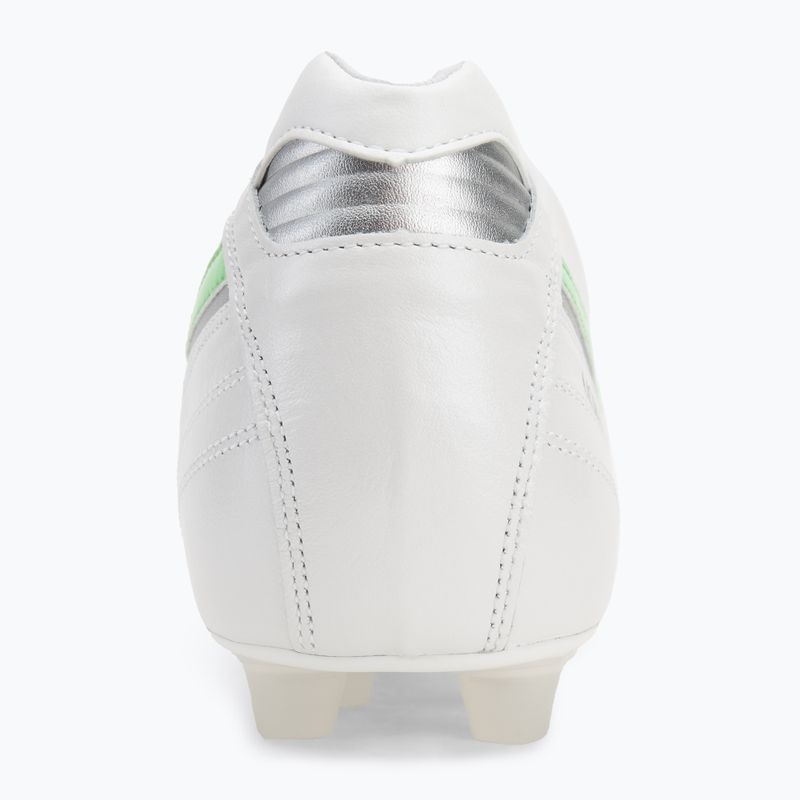 Încălțăminte de fotbal pentru bărbați Mizuno Morelia II Japan Md white/neon green/galaxy silver 6