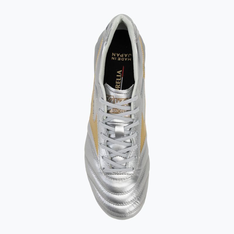 Încălțăminte de fotbal pentru bărbați Mizuno Morelia Dna Japan Md galaxy silver/gold/gold 5