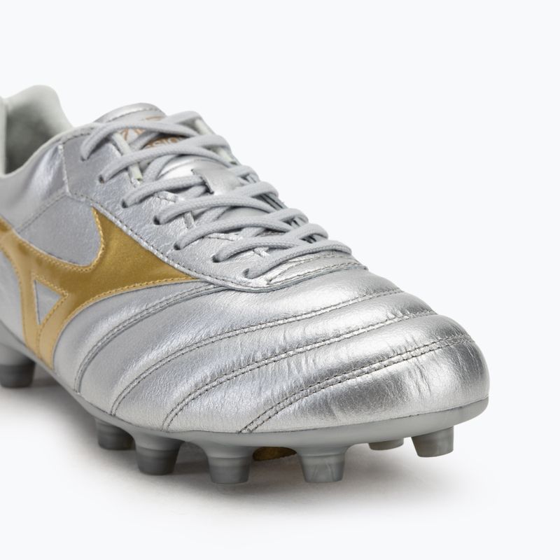 Încălțăminte de fotbal pentru bărbați Mizuno Morelia Dna Japan Md galaxy silver/gold/gold 7