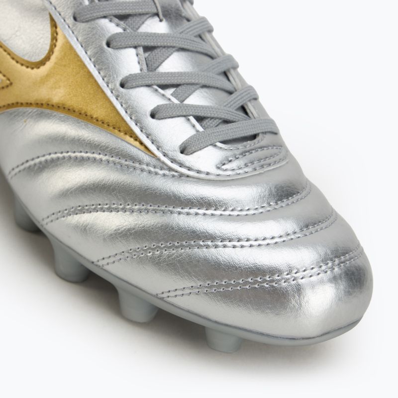 Încălțăminte de fotbal pentru bărbați Mizuno Morelia II Club Md galaxy silver/gold/gold 7