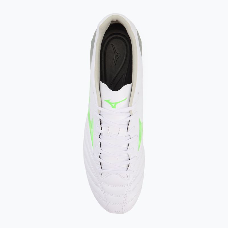 Încălțăminte de fotbal pentru bărbați Mizuno Monarcida Neo III Pro Md white/neon green 5