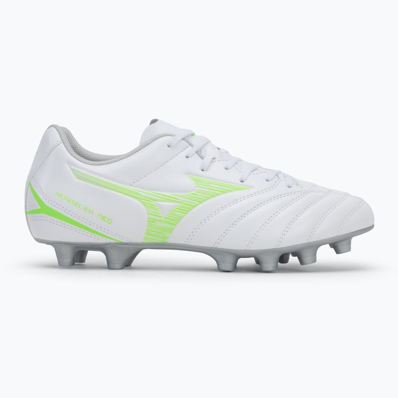 Încălțăminte de fotbal pentru bărbați Mizuno Monarcida Neo III Select Md white/neon green 2
