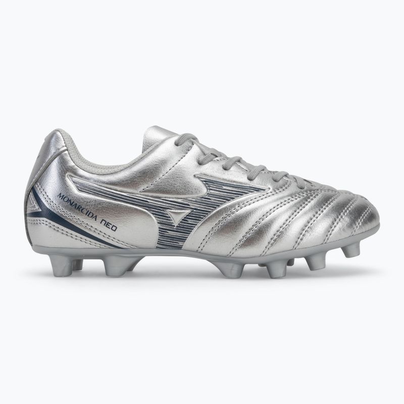 Încălțăminte de fotbal pentru copii Mizuno Monarcida Neo III Select Jr Md galaxy silver/8605 c/gold 2